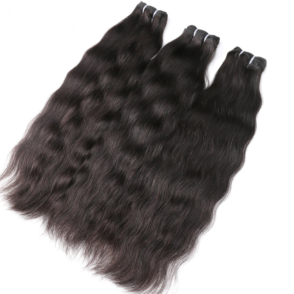 Double Drawn Raw Virgin Human Hair Bundles | Natural Indian Indian